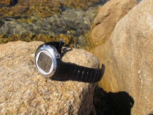 A wrist-mounted diving compass